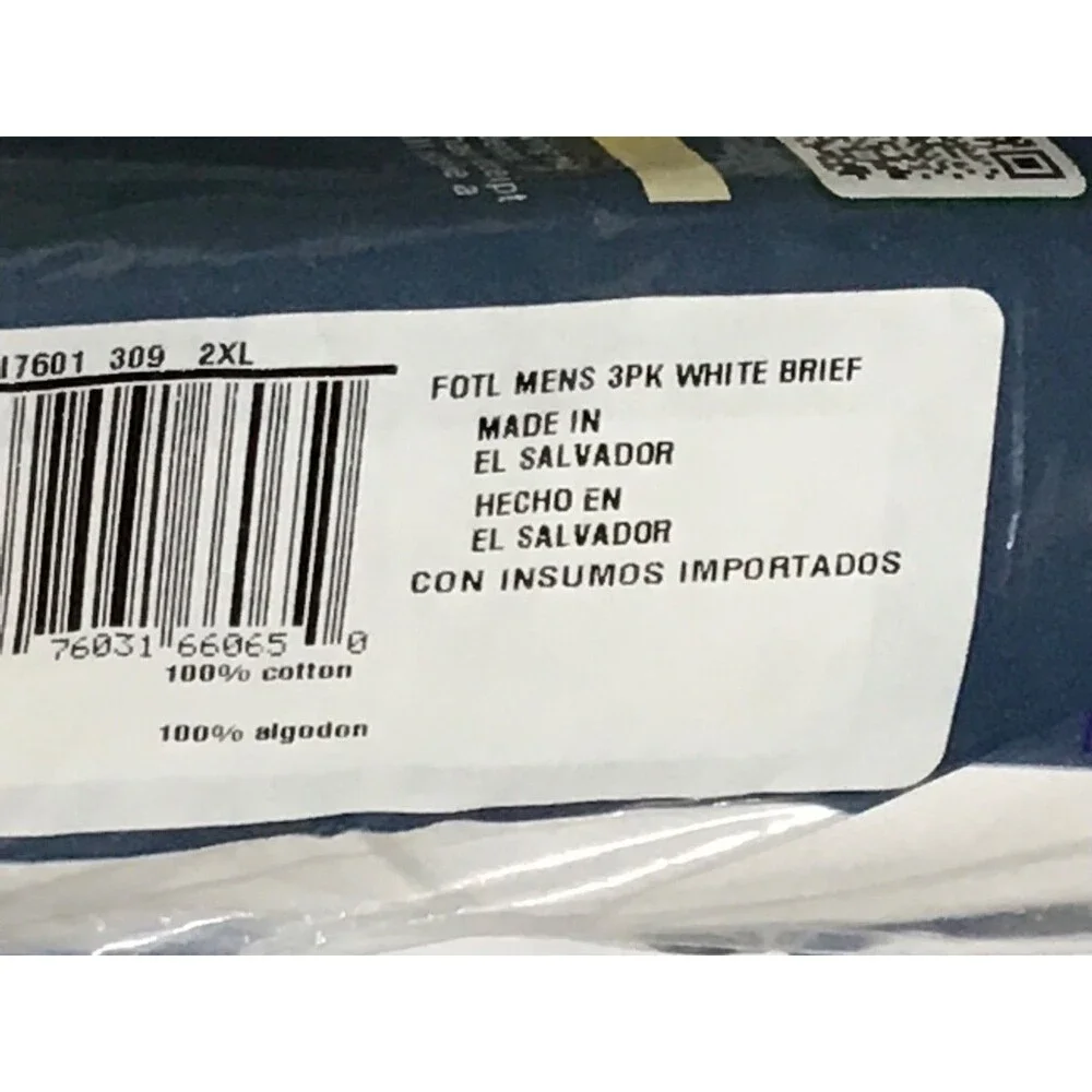 Fruit of the Loom new package